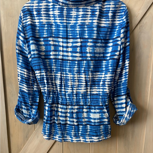 Ruby Rd Royal and White Zip-Up Jacket - Picture 6 of 7